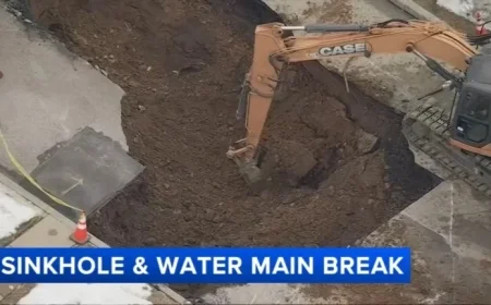 Sinkhole Disrupts Conshohocken, Pennsylvania Residents