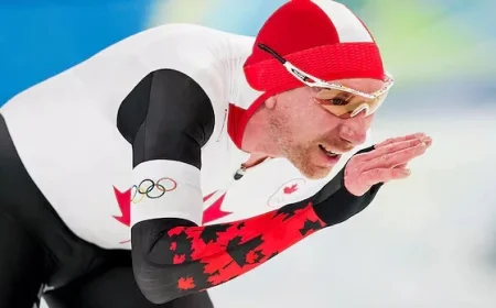 Canadian Speed Skater Ted-Jan Bloemen Finishes 9th in Final Olympic 10,000m Race