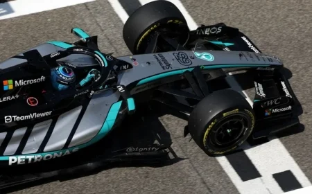 Russell Outpaces Hamilton in Morning Practice Session