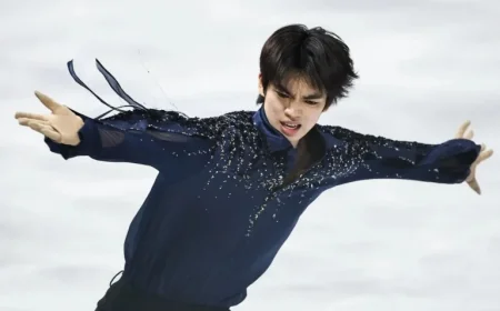 Figure Skater Opts for Caution in Free Skate Routine