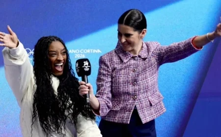 Simone Biles Attends Epic 2026 Winter Olympics Men’s Free Skate