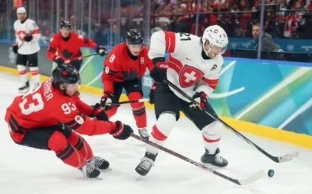 Switzerland’s Kevin Fiala Stretchered Off During Olympic Match Against Canada