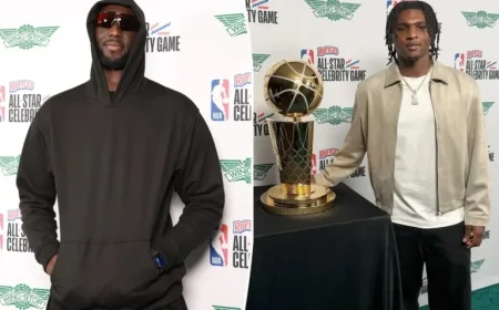 Cam Ward’s Chain, Tacko Fall’s Height Shine at NBA All-Star Celebrity Green Carpet