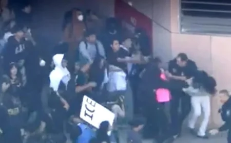 Federal Agent Injured in L.A. Protest During Student Walkout