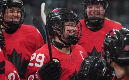 Women’s Hockey Faces Germany in Quarterfinals; Dandjinou Pursues Short Track Gold