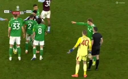 Marco Bizot Receives Unusual Red Card 40 Meters from Goal