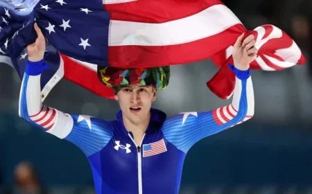 Jordan Stolz Sets Olympic Record, Claims Gold in Men’s 500m Speedskating