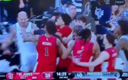 Six Ejected After Intense St John’s-Providence Brawl