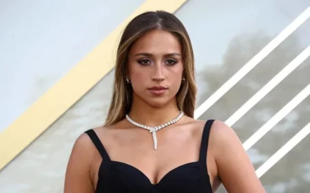 Tate McRae Captivates in Victoria’s Secret Dress at Olympics with Jack Hughes