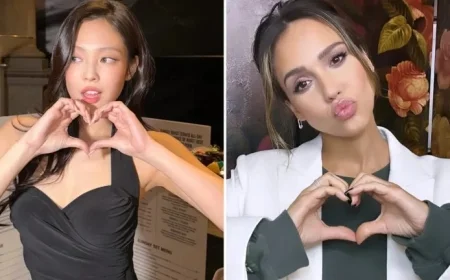Celebrities Embrace Heart Hands Gesture for Valentine’s Day