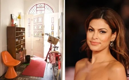 Eva Mendes and Ryan Gosling Transform Bikes into Stylish Entryway Art