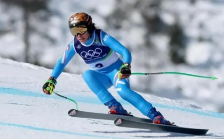 Brignone Leads Women’s Giant Slalom First Run; Goggia Awaited