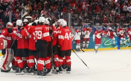 Kukan’s Overtime Goal Secures Switzerland’s Second Place in Olympics Group A