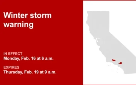 Winter Storm Alert Issued for Northern Ventura and Eastern San Gabriel Mountains