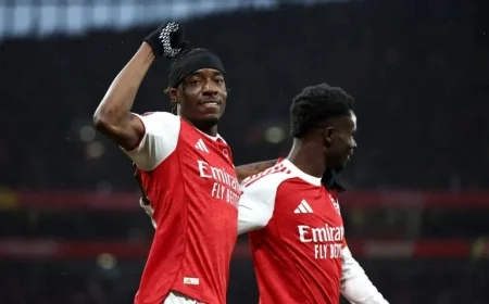 Arsenal Dominates Wigan 4-0: Madueke Shines, Eze and Saka’s Midfield Impact