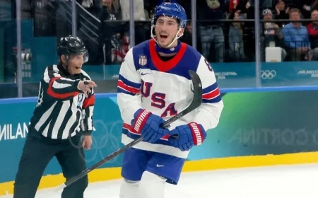 U.S. Men’s Hockey Defeats Germany, Advances to Quarterfinals Bye