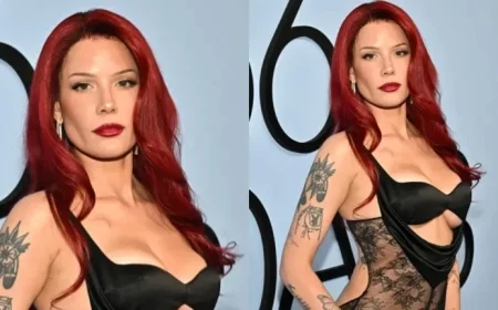 Halsey Dazzles in Gothic Black Lace Outfit