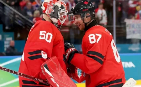 Crosby Breaks Record, Wilson Fights as Canada Dominates France in Olympics