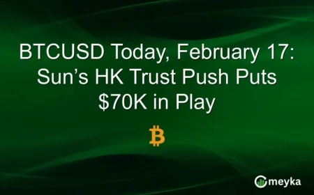 Sun’s HK Trust Initiative Targets $70K BTCUSD Milestone on February 17