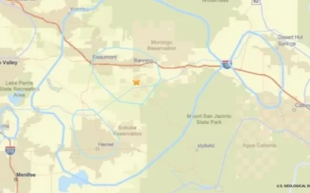 3.6-Magnitude Earthquake Strikes Banning, Riverside County