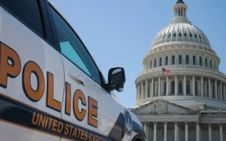 Police Arrest Man Charging Toward Capitol with Shotgun and Tactical Vest