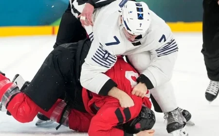 France Suspends Olympic Hockey Player for Fighting