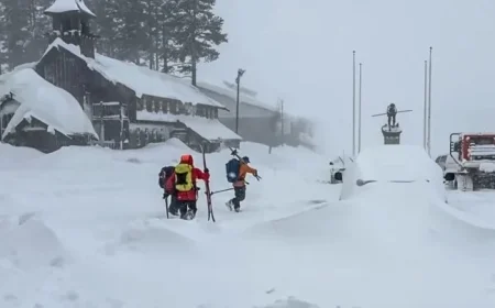 Avalanche Near Lake Tahoe Leaves 10 Skiers Missing, 6 Stranded