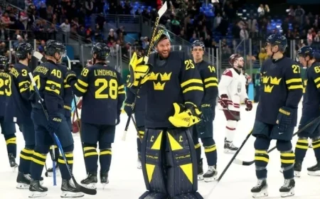 Sweden Faces U.S. in Olympic Men’s Hockey Quarterfinals