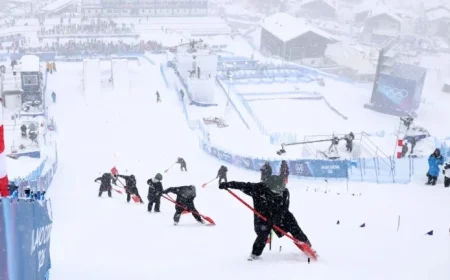 Olympic Freestyle Skiing and Snowboarding Events Disrupted by Heavy Snow
