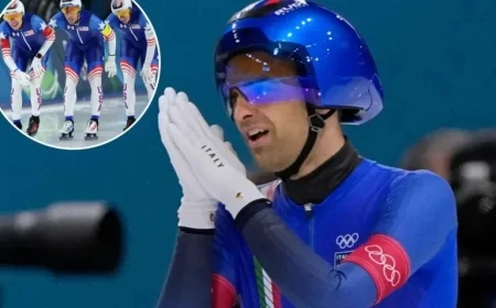 Italian Speedskater Andrea Giovannini Celebrates Olympic Upset with Steph Curry Move