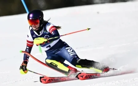 Mikaela Shiffrin Dominates Slalom Lead After Initial Run