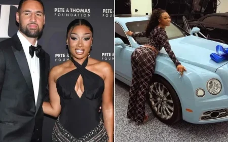 Megan Thee Stallion Gifted Blue Bentley by Boyfriend Klay Thompson