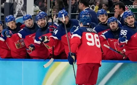Martin Necas Propels Czechia to Olympic Hockey Quarterfinals Against Canada