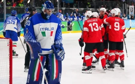 Switzerland Ousts Italy, Faces Finland in Olympic Quarterfinals
