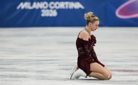 Amber Glenn Stumbles in Olympic Figure Skating Short Program