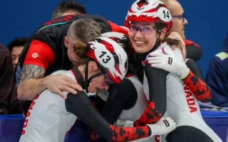 Canadian Short Track Speed Skaters Claim Bronze in Relay Event