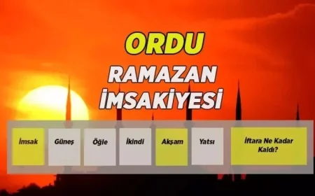 2026 Ordu Ramazan Timetable: Diyanet’s Sahur and Iftar Times