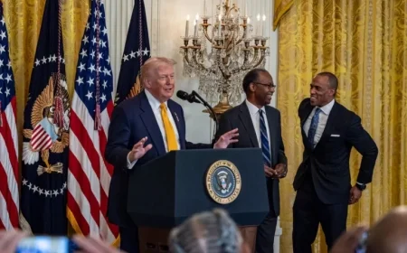 Black Supporters Highlight Minority Gains at Trump White House Ceremony