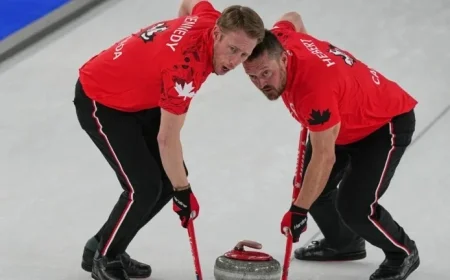 Canada’s Jacobs Defeats Great Britain, Secures Olympic Men’s Curling Semifinal Spot