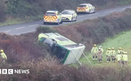 Double-Decker Bus Overturns in Brading, Triggers Emergency Response