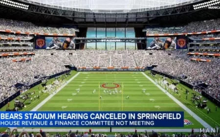Illinois House Committee Cancels Meeting on Chicago Bears Stadium Bill