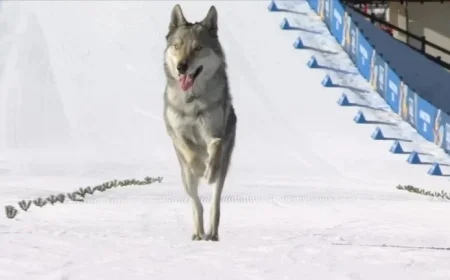 Award Olympics-Crashing Wolfdog Nazgul a Medal