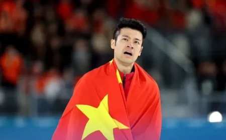 Ning Zhongyan Sets Olympic Record, Wins 1500m Speed Skating Gold at 2026 Olympics