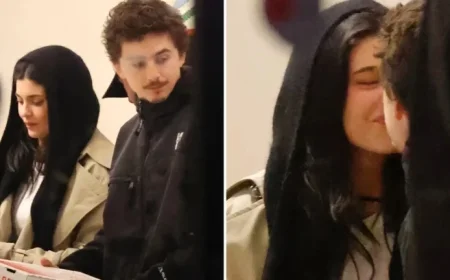 Kylie Jenner and Timothée Chalamet Share Romantic Kiss on Pizza Date
