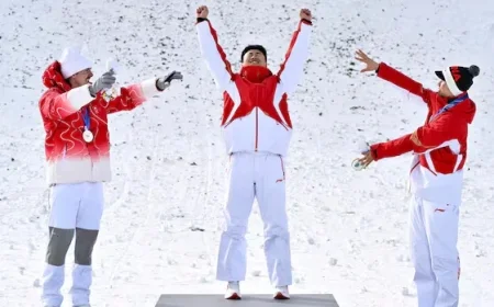 China’s Wang Xindi Secures Gold in Olympic Men’s Aerials