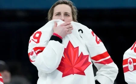 Poulin Conceals Knee Injury to Lead Canada in Gold Medal Final