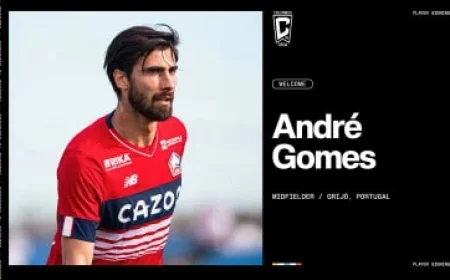 Columbus Crew Secures Midfielder André Gomes Acquisition