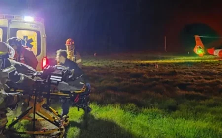 Medivac Rescues One After Early Morning Crash Near Petrolia