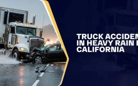 California Truck Crashes Surge Amid Heavy Rainfall