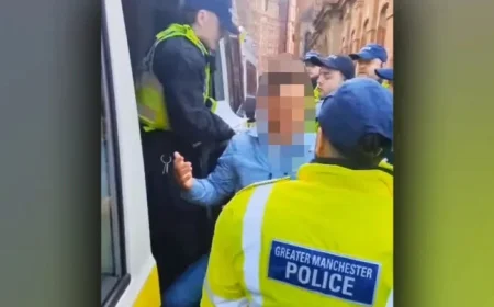 Police Evict Man from Manchester Centre Ahead of Britain First March